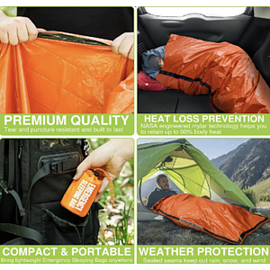 Waterproof Emergency Lightweight Survival Sleeping Bag /Emergency Blanket