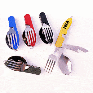 Camping Utensil SetPortable Stainless Steel Spoon, Fork, Knife
