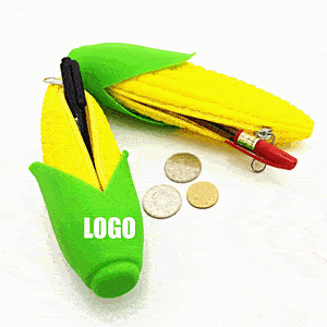Cute Creative Corn Pen Bag Pencil Case /Corn Silicone Coin Bag/ Key Pouch Purse