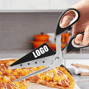 Pizza Scissors Cutter One-Handed Operation/ Stainless Steel Pizza Spatula Slicer