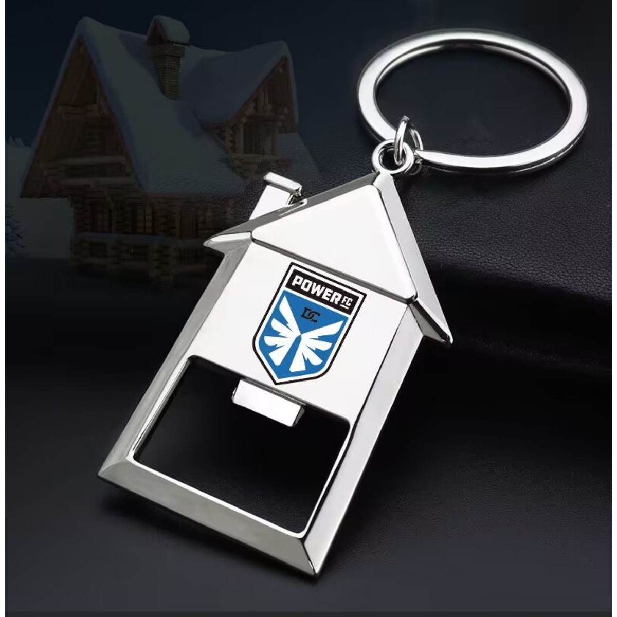 Small House Shaped Pendant Keychains / House Shaped Bottle Opener Keychain