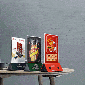Restaurant Power Bank with Acrylic Menu