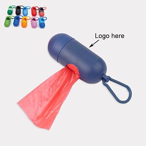 Pet waste Bags w/ Capsule Shaped Case