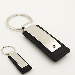 Leather Key Tag w/ Keyring