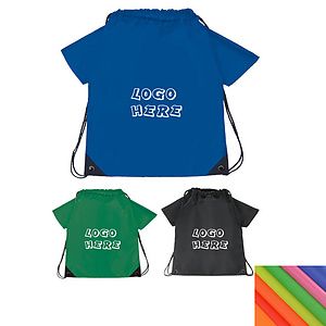 210D T-shirt Sports Drawstring Backpack