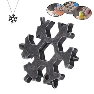 19 in 1 Snowflake Shaped Multi-tools w/ Necklace