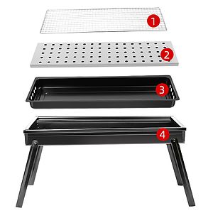 Extra Thick Large Outdoor Barbecue Portable Grill