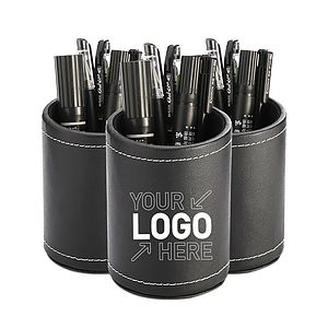 Leather Round Pen Holder