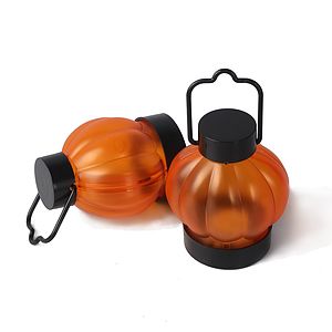 Pumpkin Grimace Lantern Flickering Halloween Light