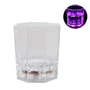 8 OZ Glass with Flashing LED Lights