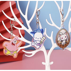 Custom Any Shaped Acrylic Cartoon Keychain for Two Sides Printing