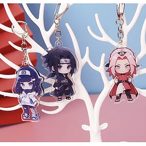 Custom Any Shaped Acrylic Cartoon Keychain for Two Sides Printing