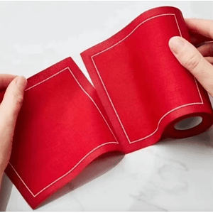 Custom linen Napkins on a Roll