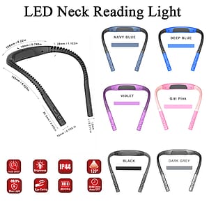 Free Adjustable LED Neck Reading Light with 3 Modes for Night Walking and Reading