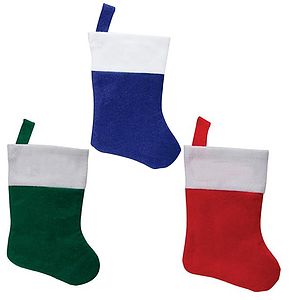 Christmas Santa Stocking Red Felts Hanging Sock