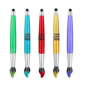 Flame Shaped Stylus Ballpoint Pen
