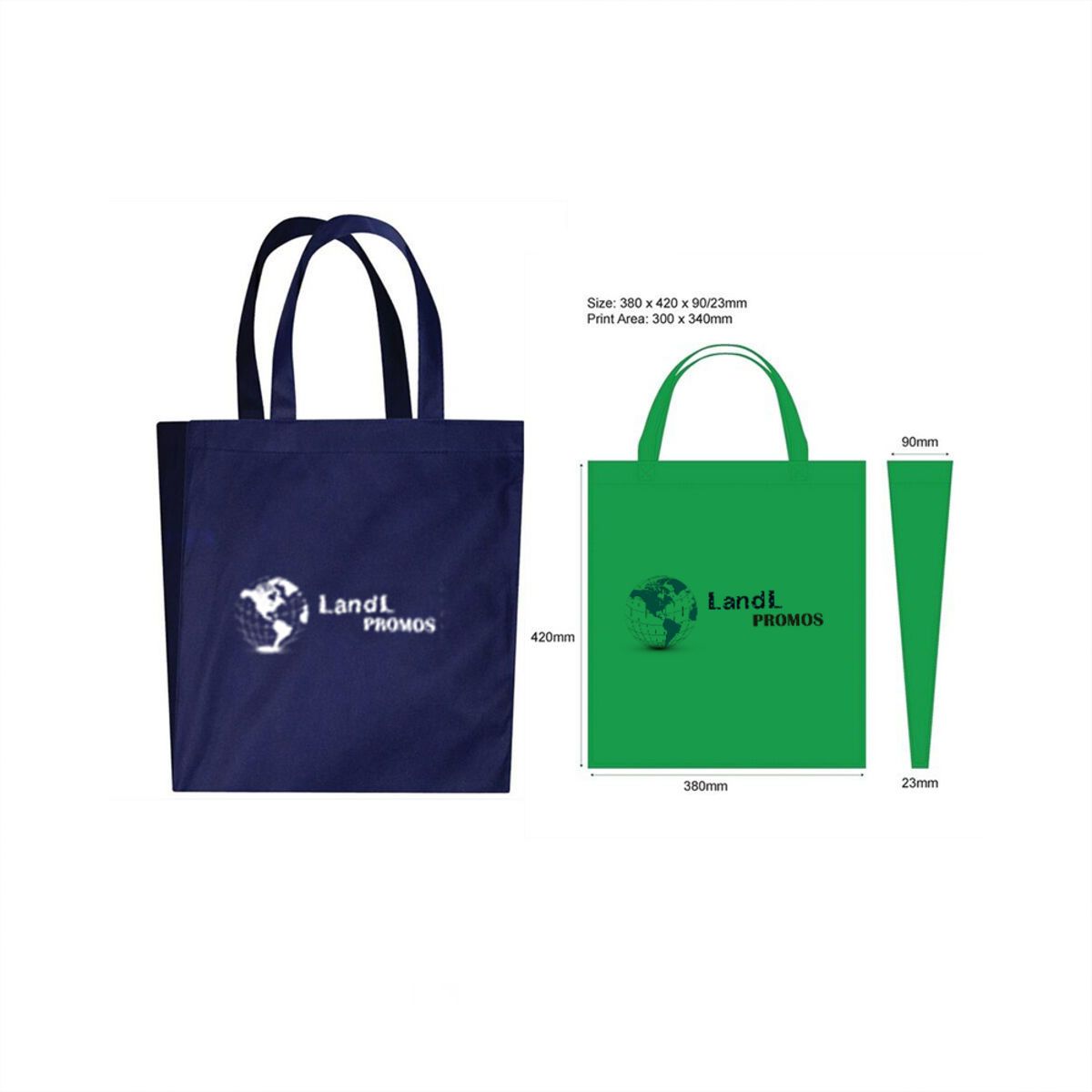 Reusable Totes Bag Bulk, Non Woven Grocery Handle Bag