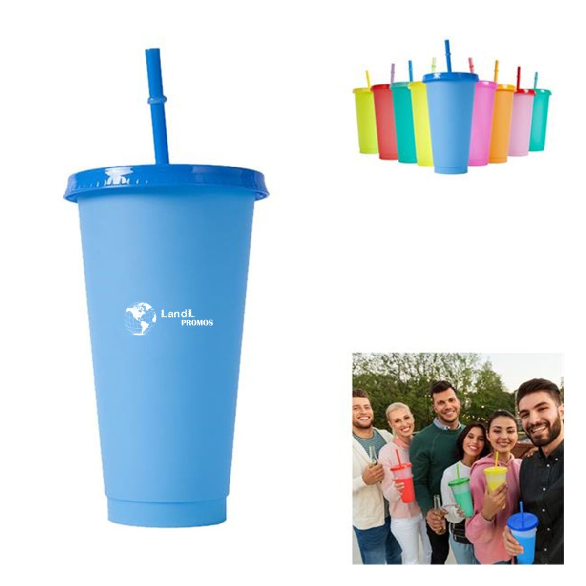 Reusable Smoothie Color changing Cups for Kids