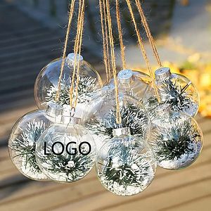 Transparent plastic ball ornaments wholesale quality birthday christmas decoration supplies Oblate