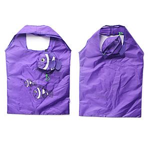 Nylon Cartoon Tropical Fish Tote Clown Fish Folding Shopping Bag