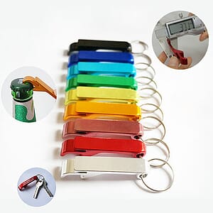 Aluminum Bottle Opener with Keychain