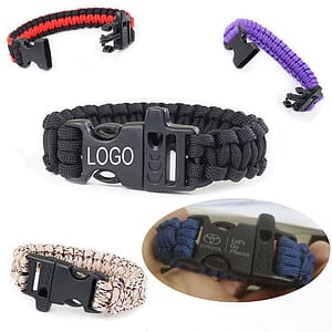 Paracord Survival Bracelet with Whistle