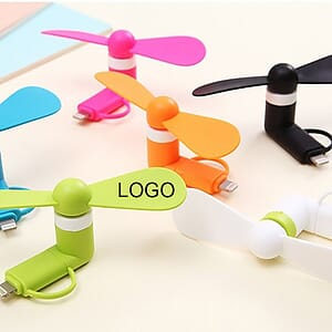 2 in 1 Mini TPE USB Cellphone Fan
