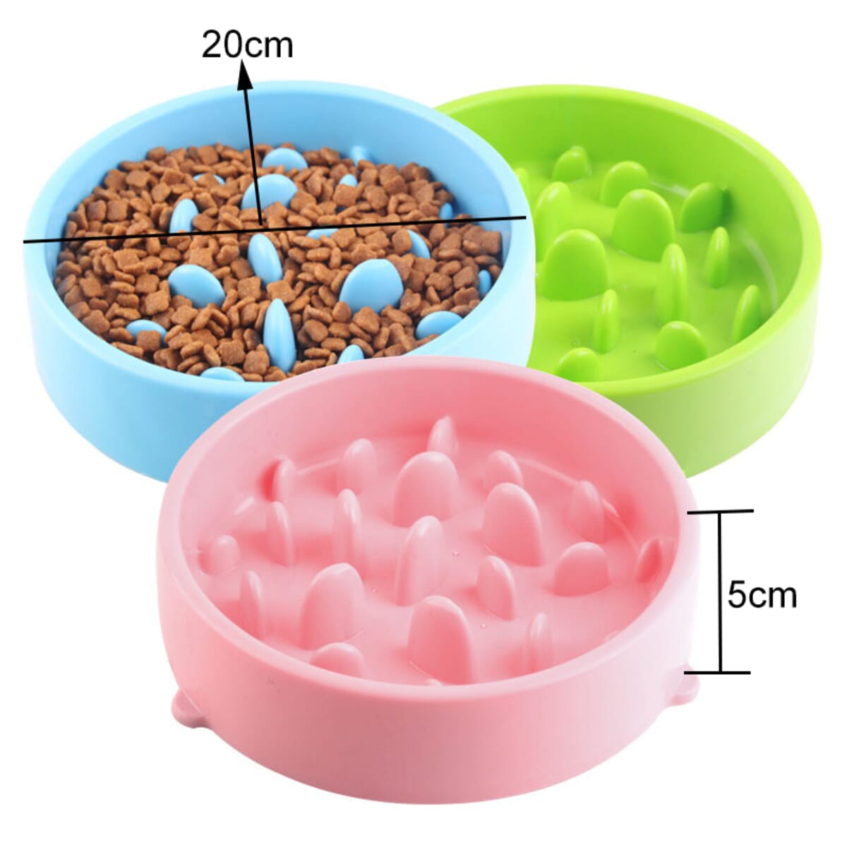 ABS Slow Feed Pet Dog Bowl