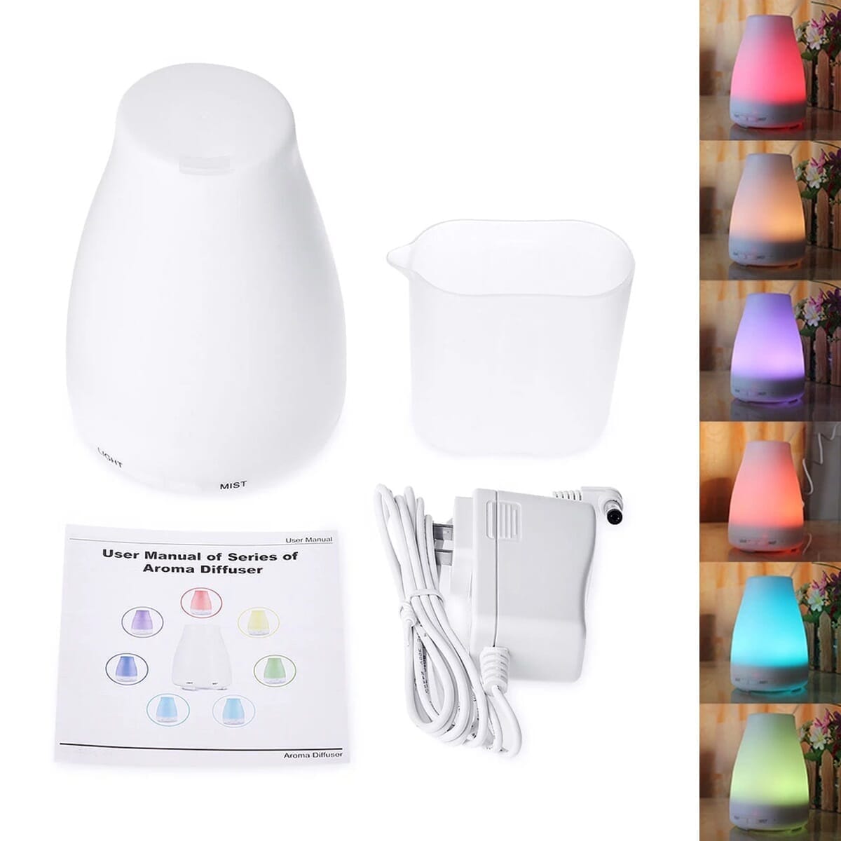 100ml Humidifier with LED Aroma Essential Oil Diffuser