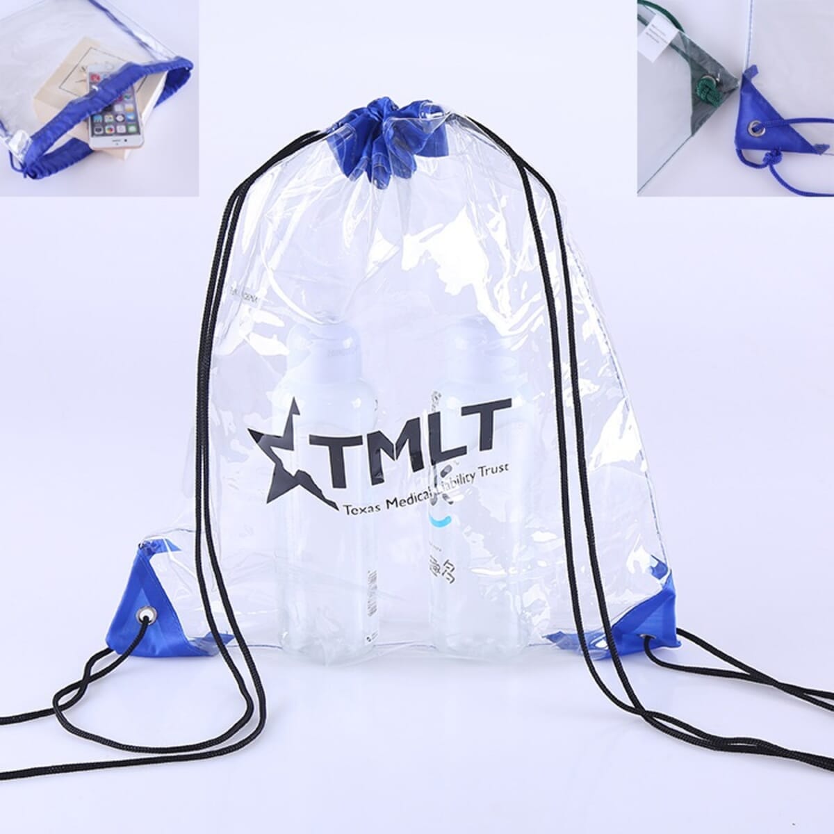 PVC Clear Drawstring Cinch Backpack Bag