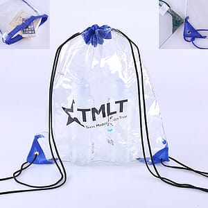 PVC Clear Drawstring Cinch Backpack Bag