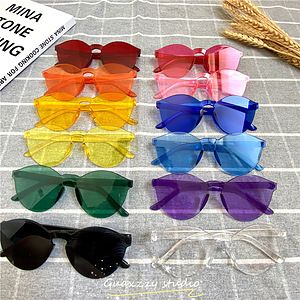 Transparent Frameless Sunglasses Candy Colored Sunglasses Ladies Sunglasses