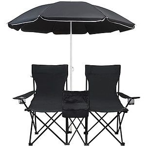 Double Party Chair w/Umbrella