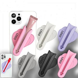 Silicone Lip Clip Stick-on Phone Case