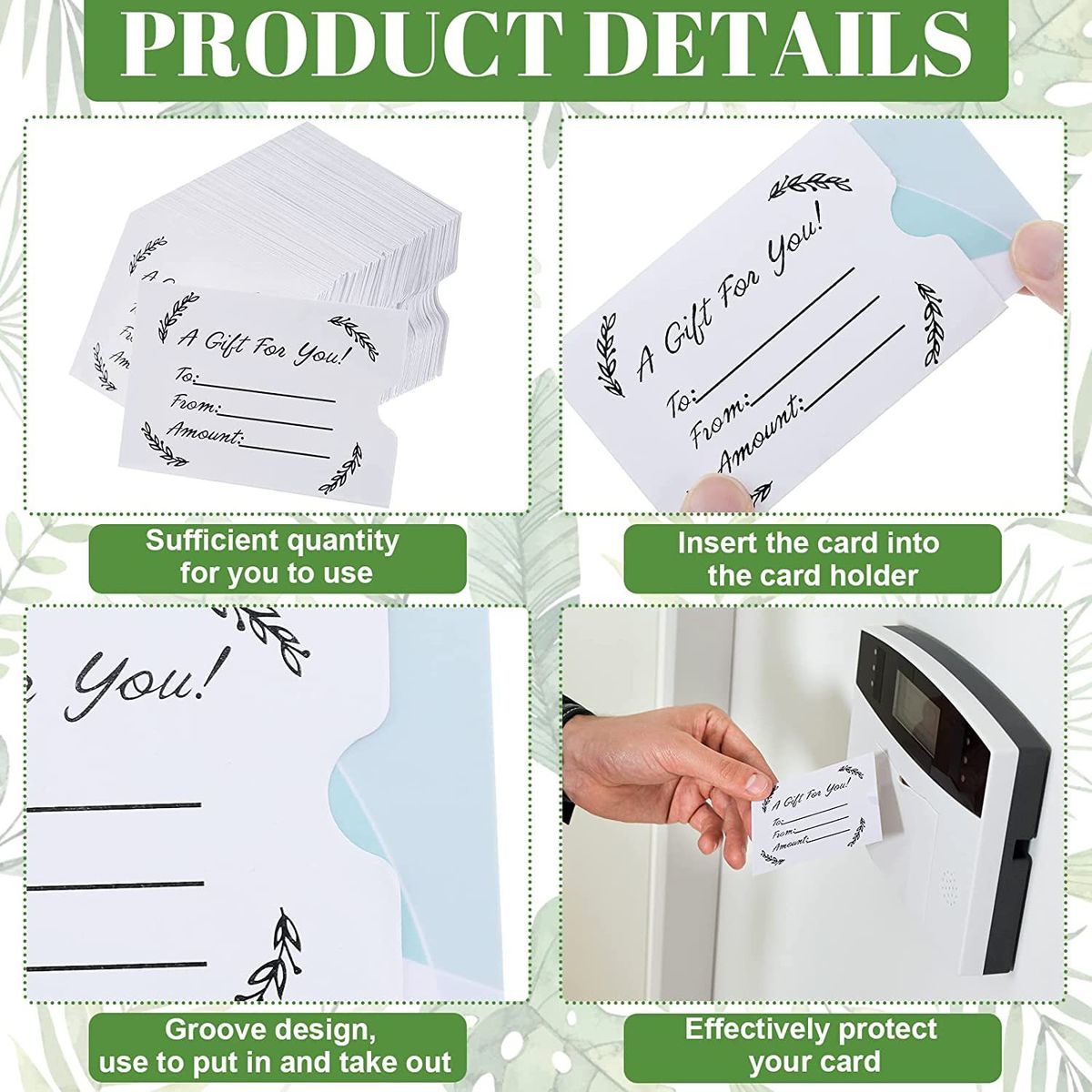 Open Thumb Gift Card Holder Sleeve