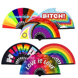 Large Bamboo Frame Party Handheld Folding Fan