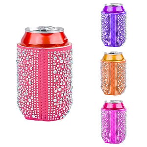 Rhinestone Insulated Can Cooler