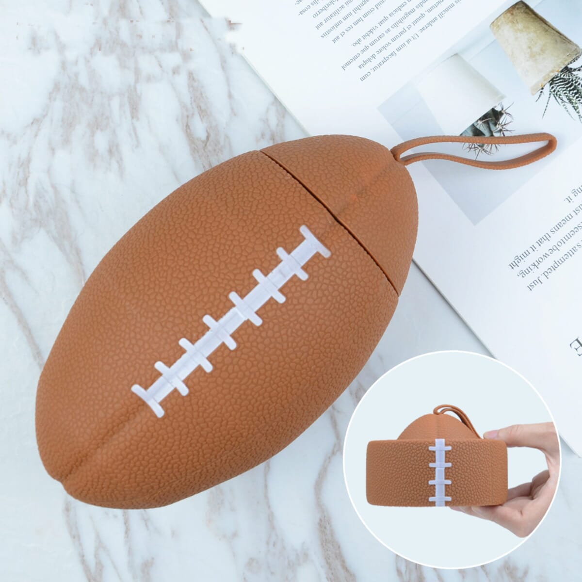 Silicone Football Water Bottles