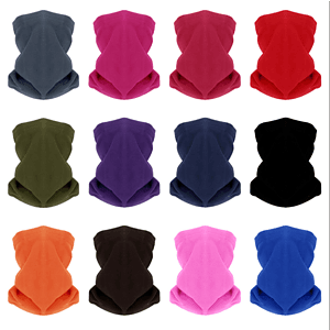 Seamless Men Women Thermal Polar Fleece Beanie Hat Snood Scarf Neck Winter Warm Balaclava