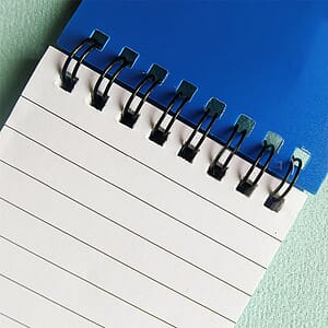 Pocket Sized Spiral Jotter Notepad Notebook with Pen