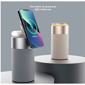 Bluetooth Speaker w/ Wireless Charger Night Light