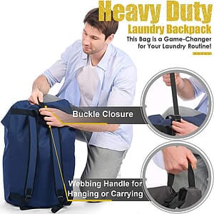 Large Laundry Bag with Straps