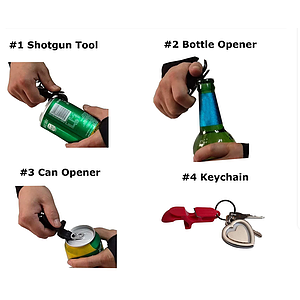 Beer Shotgun Tool Bottle Opener Keychain