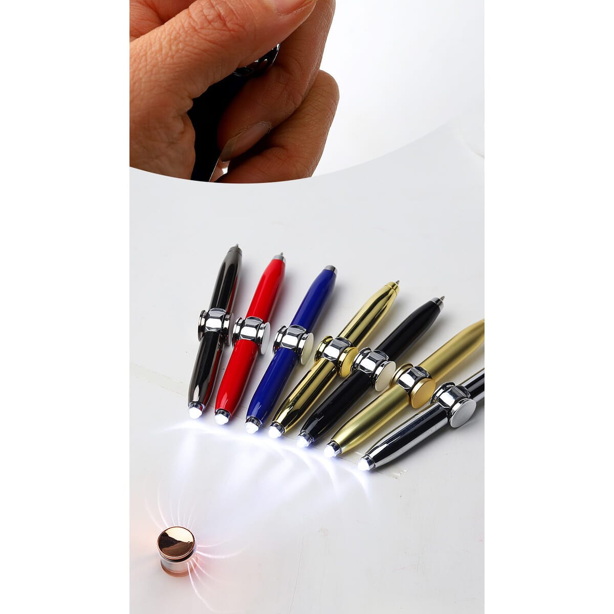 Metal Stress Relief Toy Gyroscope Rotating Pen