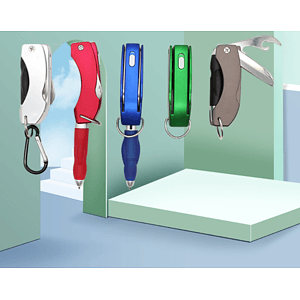 6-in-1 Outdoor Tool Knife Keychain Carabiner Pen