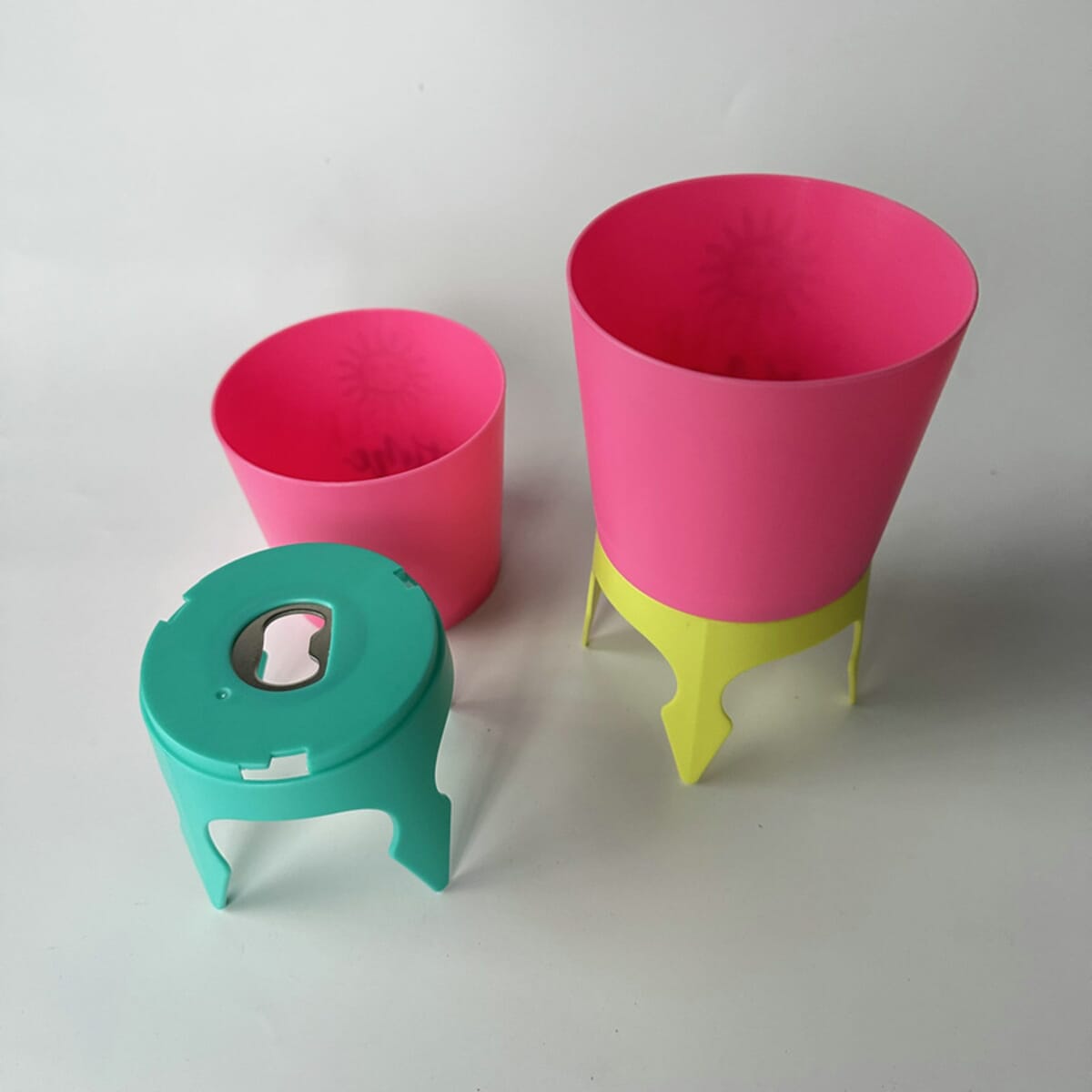 Drink Cup Holder Sand Coaster with Bottle Opener & Spikes