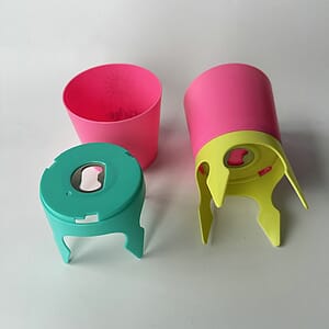 Drink Cup Holder Sand Coaster with Bottle Opener & Spikes