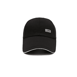 Embroidered Logo Wide-Brimmed Dome Baseball Cap
