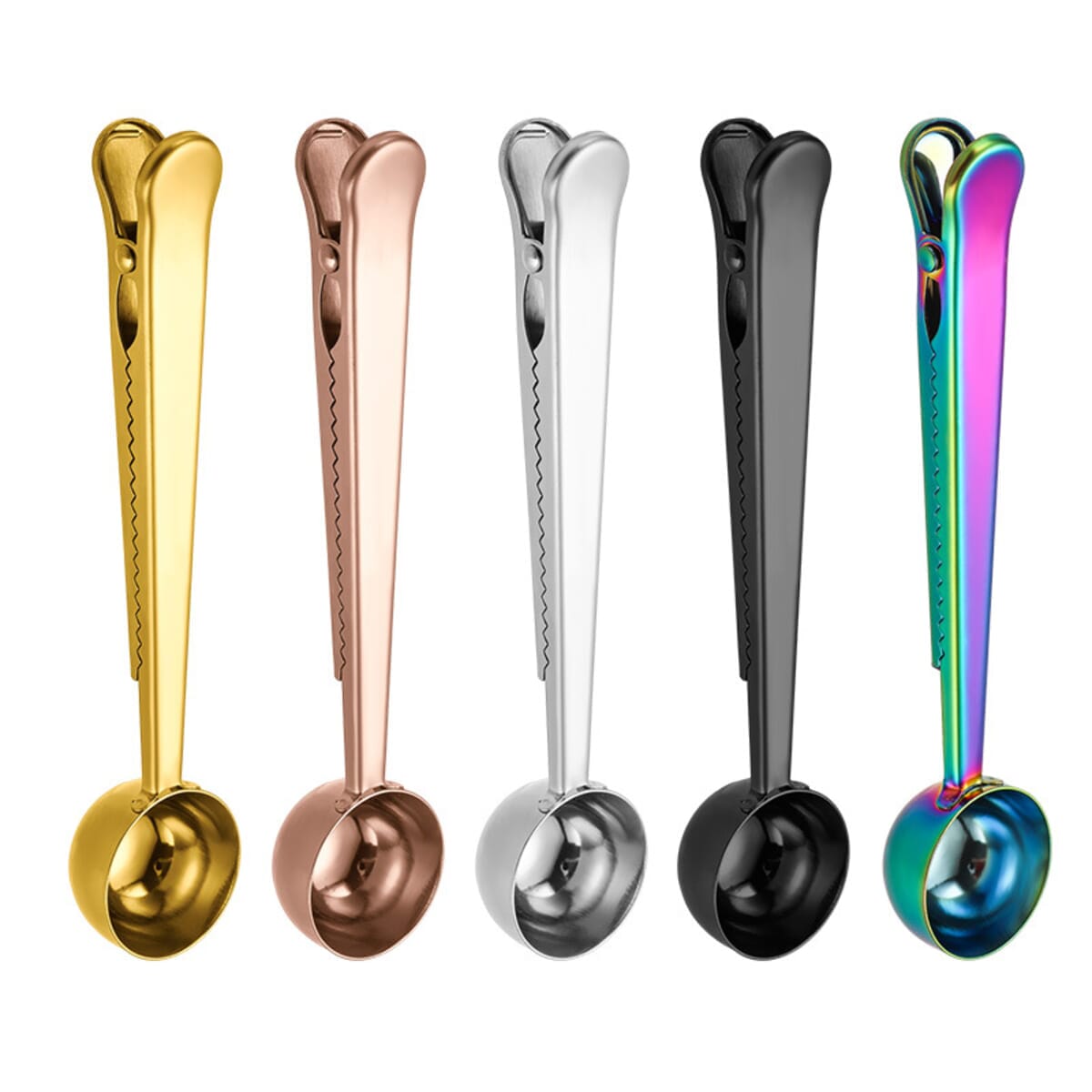 Stainless Steel Bag Clip With Spoon