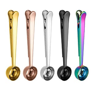 Stainless Steel Bag Clip With Spoon